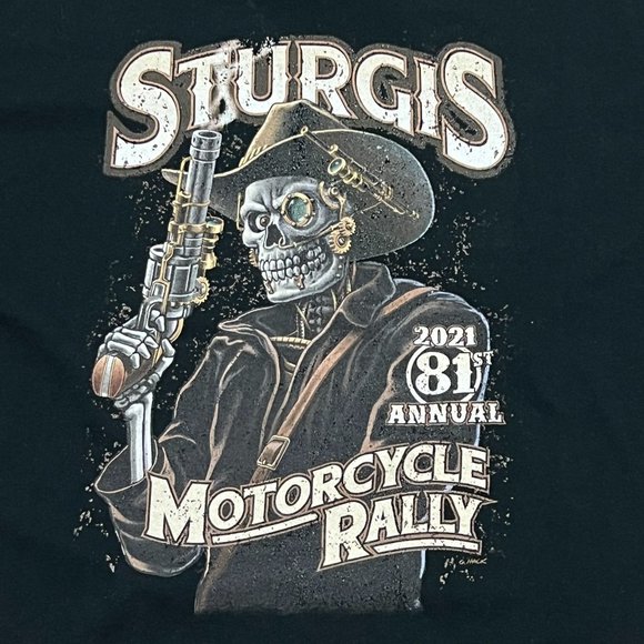 Sturgis 81st Annual Motorcycle Rally 2021 Shirt Mens 3XL Short Sleeve Biker Tee - Picture 2 of 10